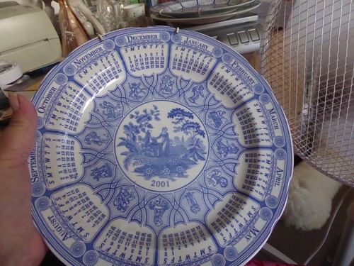 Spode blue room - calendar, plate