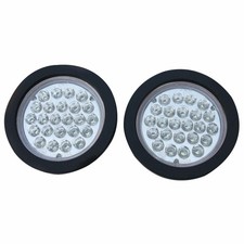 Round 4" Clear LED Indicator Flasher Lamp Tractor Trailer with Rubber Ring 12v