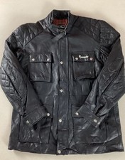 Vintage Harro Leather Biker Jacket Motorcycle Jacket Black EU Size 54 46”