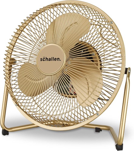 Gold metal floor fan high - fan,