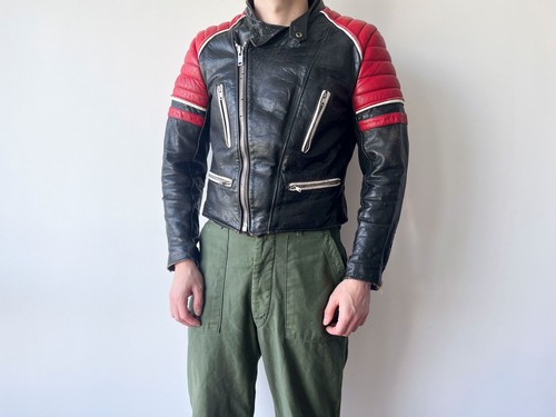 70s vintage black red - black, leather