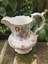 HAMMERSLEY DRESDEN SPRAYS BONE CHINA PITCHER 18.5 CM. SOME WEAR