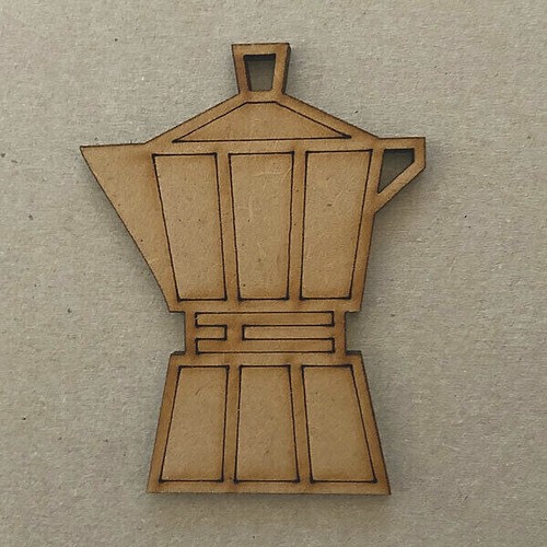 Coffee pot wooden mdf - wooden, craft