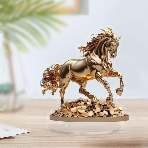 Flat horse statue tabletop - 2d,