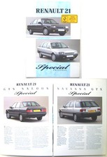 Renault 21 GTS & GTX Special Editions 1989 UK Brochure