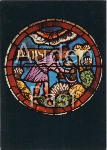 Medieval stained glass roundel - glass,