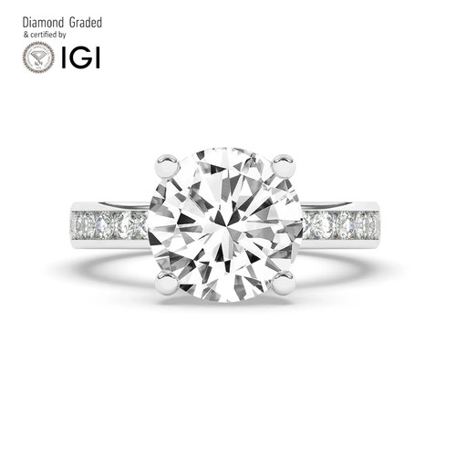 Round diamond engagement ring - engagement,