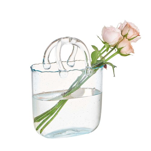 Handmade glass bag vase for - glass,