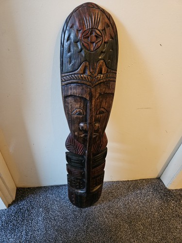 Wooden large mask - wooden,