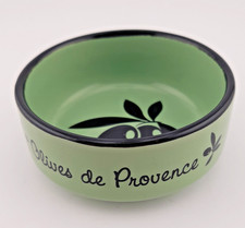Small Provencal Ceramic Green & Black Olive Dish Olives de Provence