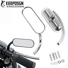 Motorcycle Chrome Mirrors For Harley Honda Yamaha Cruiser Chopper Bobber Cafe A+