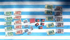 DOLLS HOUSE, MONEY, 12TH, BANKNOTES, MIXED LOT, SHOP, PUB, OFFICE, HAND CRAFTED