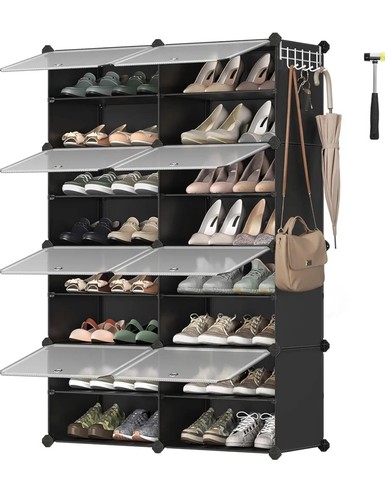 Interlocking shoe rack slot - interlocking,