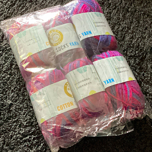 Multicolour acrylic sock - 6x,