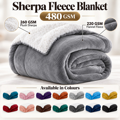 Large soft sherpa throw - large,