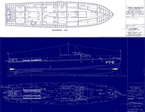 Higgins boat blueprint - pt,