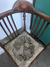 Edwardian walnut & satinwood