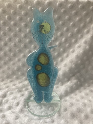 Fused glass kitten - fused,