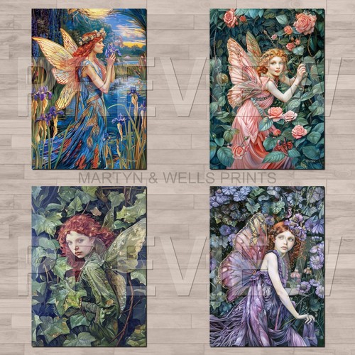 Flower fairy prints iris - prints:,