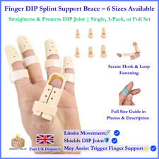 UK Plastic Mallet Finger Splint DIP Joint Support Brace Protection Fracture Pain
