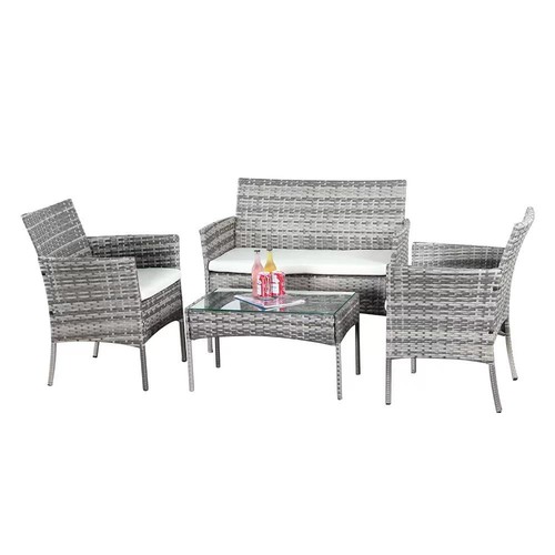 Piece outdoor rattan sofa - 4,