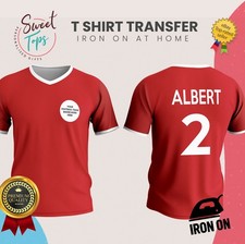 Custom Name, Number & Logo Iron on T Shirt Transfer | Team Football Sports