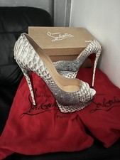 Christian Louboutin Lady peep python heels 100% Authentic 