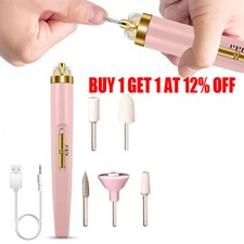 Professional Electric Nail File Drill Portable USB Manicure Pedicure Machine Set