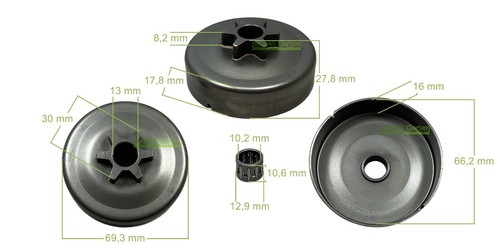 Chainsaw sprocket 6 - sprocket, 3/8"