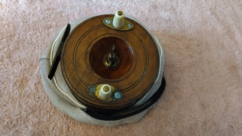 Antique wood brass centrepin - antique,