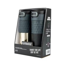 Kambukka Twin pack 500ml Travel mugs in Black