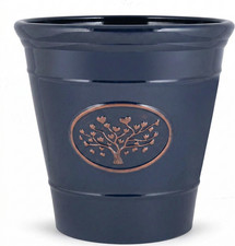 Round plastic olive blue 30cm - round,