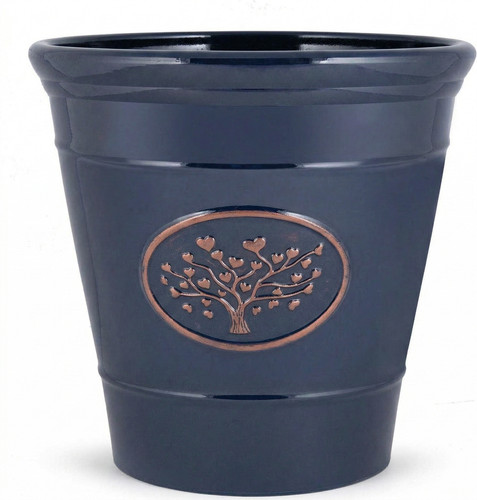 Round plastic olive blue - olive,