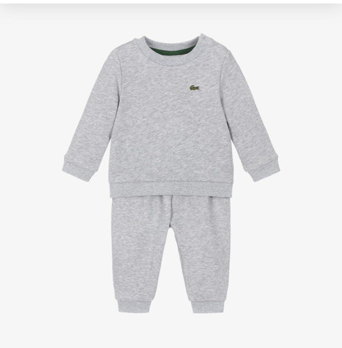 Lacoste baby grey 2pc - grey, fleece