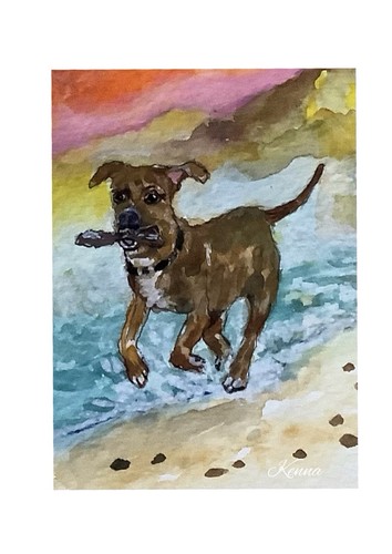 Aceo kenna watercolour - by,