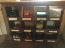 1960's vintage pigeon hole shelving