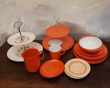Orange Melamine, Gaydon, Cake Stands, Plates, Bowls Jugs bowls