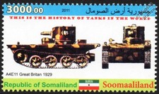 1929 A4E11 Vickers Carden Loyd Light Amphibious Tank Stamp #18 of 88 (GB)