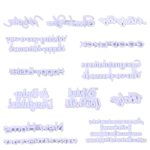 13pcs english letters fondant - 13pcs,