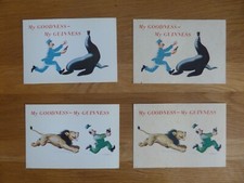JOB LOT OF 4 VINTAGE GUINNESS POSTCARDS - UNUSED