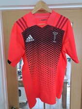 Harlequins Rugby Adidas Player Worn And Signed Shirt Size Large