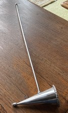 Antique Silver Plated With Gadrooned Pattern Long Handled Candle Snuffer 41cm