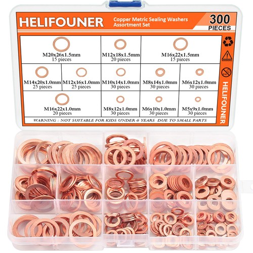 Copper washer assortment - assortment, set
