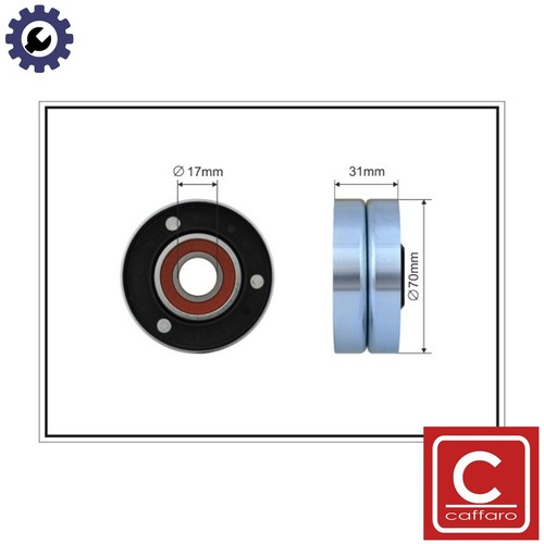 Tensioner pulley vribbed - tensioner,