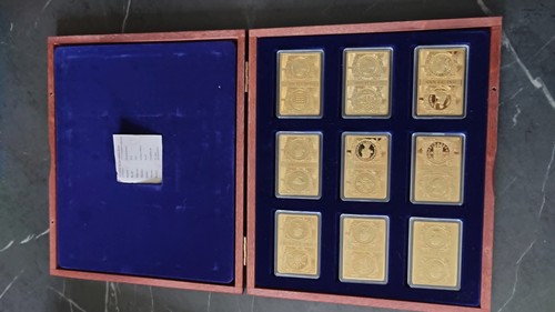 24k gold plated proof - , solid