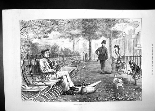 Antique print chill october - chill,