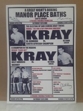 KRAYS BOXING POSTER, 21 X 30cm, ALL THREE BROTHERS BOXING ON THE SAME NIGHT.