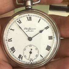 J W Benson Silver Pocket Watch