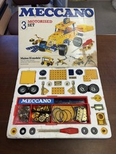 Vintage Meccano Motorised  Set 3, 1978, 100% Complete in Box with Manuals (B) 