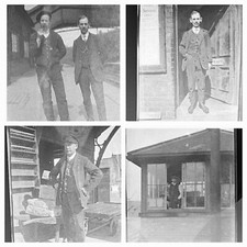 Blackhill Railway Derwent Valley  Men Station Negatives Carriages  NER  1900s 